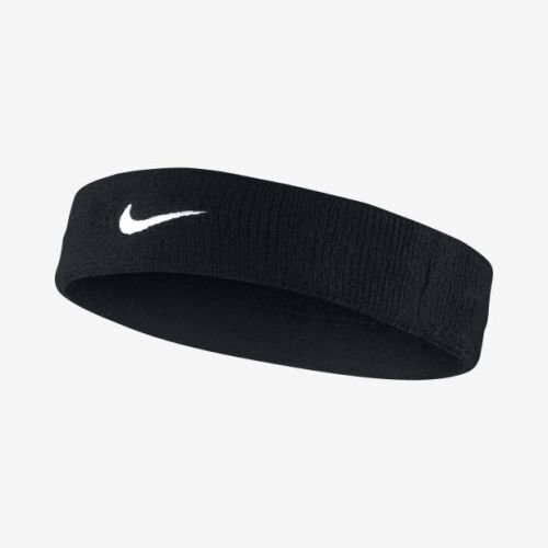 Galvos raištis Nike Swoosh, juodas цена и информация | Lauko teniso prekės | pigu.lt