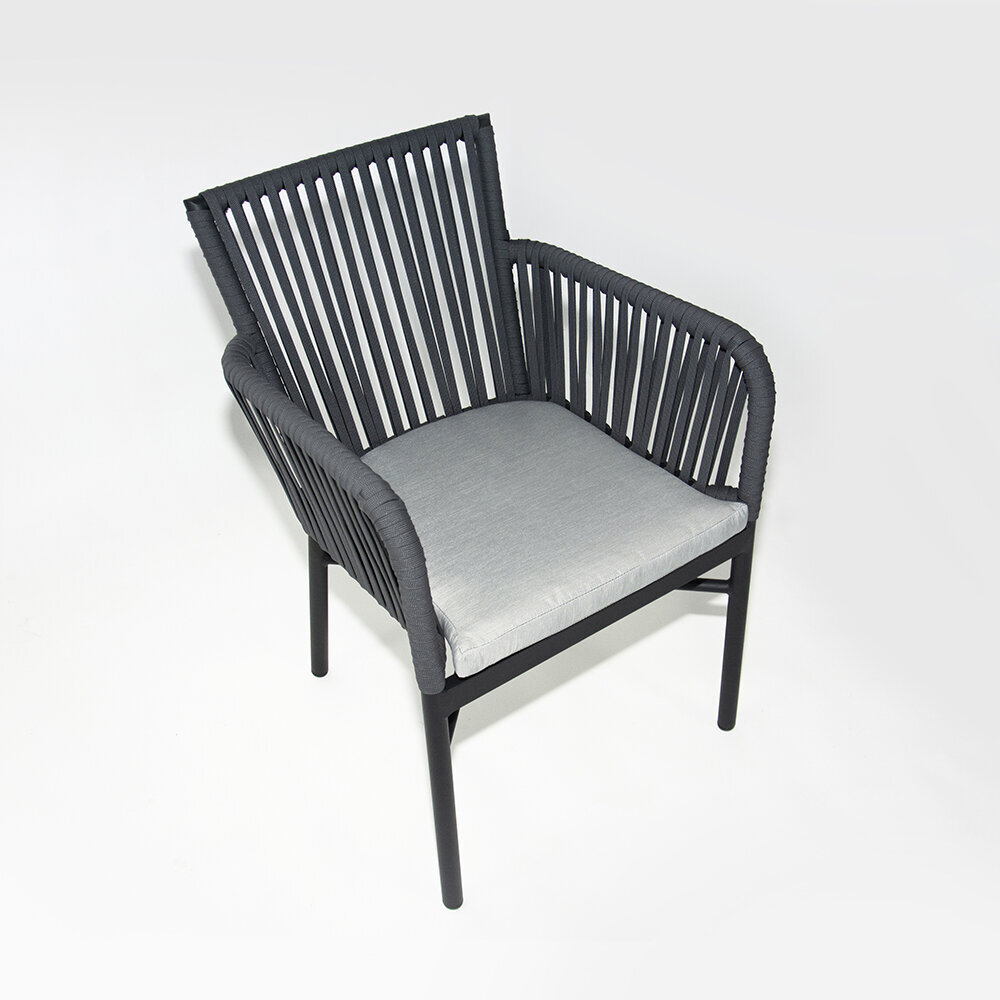 Sodo kėdė, juoda kaina ir informacija | Lauko kėdės, foteliai, pufai | pigu.lt