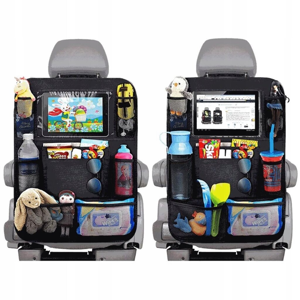 Automobilio sėdynės organizatorius su 9 kišenėmis, 1 vnt. kaina ir informacija | Sėdynių užvalkalai, priedai | pigu.lt