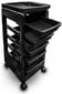 Grožio salono vežimėlis, 42,5 x 35,5 x 82 cm, juodas kaina ir informacija | Baldai grožio salonams | pigu.lt