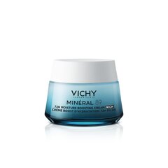 VICHY Mineral 89 72H Moisture Boosting rich увлажняющий крем для сухой кожи лица 50мл цена и информация | Кремы для лица | pigu.lt