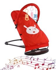 Muzikinis gultukas Tavalax Baby Bouncer, red kaina ir informacija | Gultukai ir sūpynės | pigu.lt