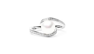 Sidabrinis žiedas moterims Diamond Pearl kaina ir informacija | Žiedai | pigu.lt