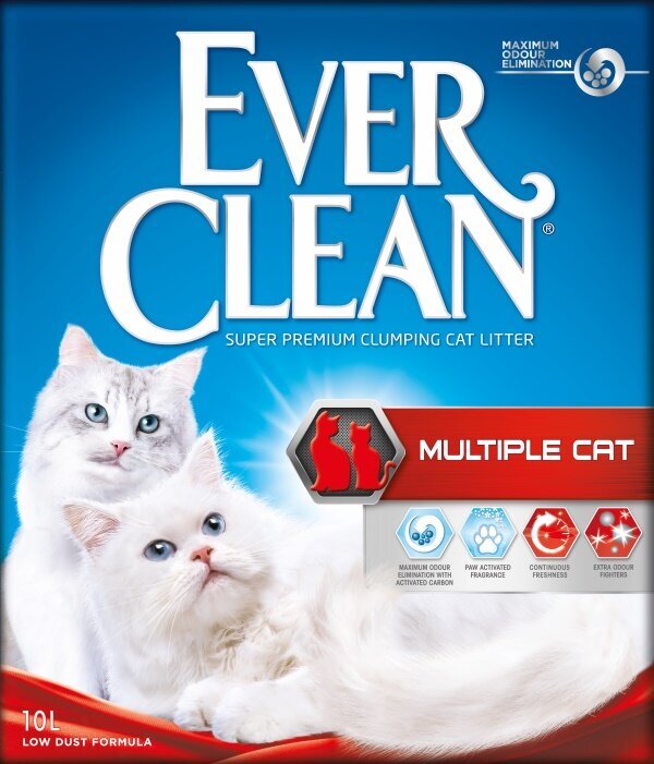 Ever Clean Multiple Cat sušokantis kraikas katėms, 10 l цена и информация | Kraikas katėms | pigu.lt