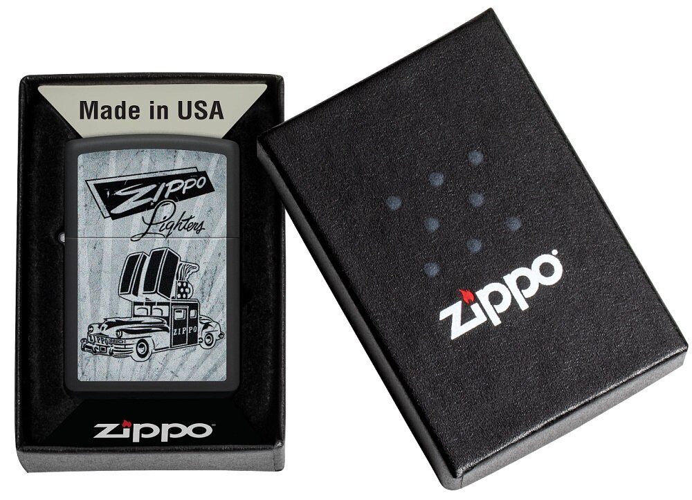 Žiebtuvėlis Zippo 48572 Zippo Car Design, sidabrinis kaina ir informacija | Žiebtuvėliai ir priedai | pigu.lt