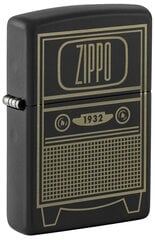 Žiebtuvėlis Zippo 48619 Zippo Vintage TV Design, juodas kaina ir informacija | Žiebtuvėliai ir priedai | pigu.lt