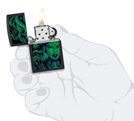 Žiebtuvėlis Zippo 48609 Medusa Design, juodas kaina ir informacija | Žiebtuvėliai ir priedai | pigu.lt