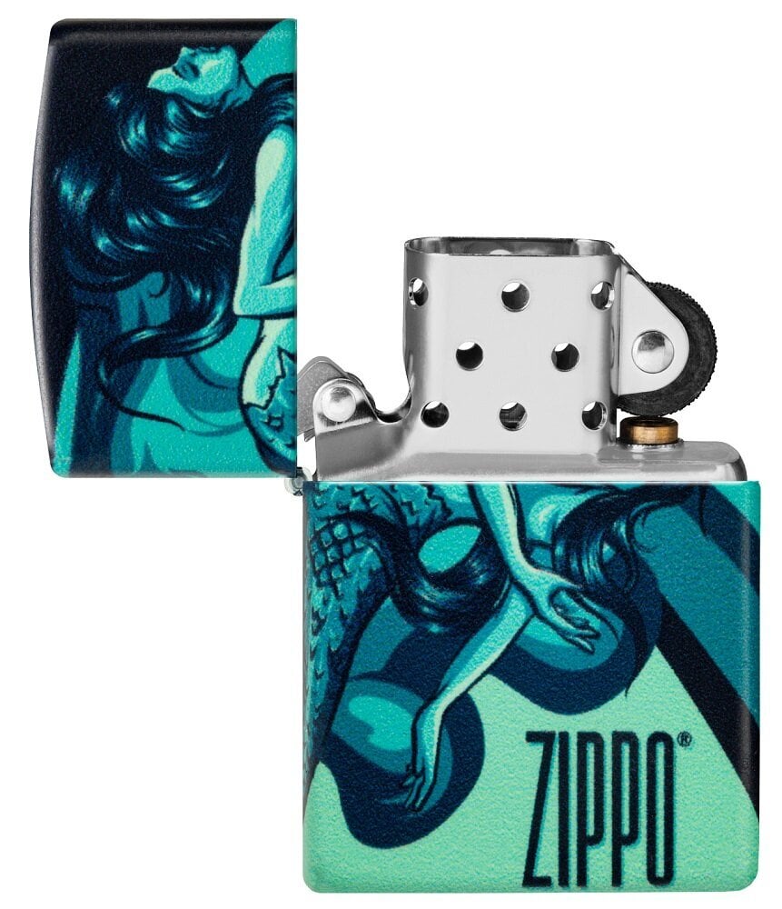 Žiebtuvėlis Zippo 48605 Mermaid Zippo Design, juodas kaina ir informacija | Žiebtuvėliai ir priedai | pigu.lt