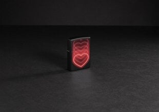 Žiebtuvėlis Zippo 48593 Hearts Design, juodas kaina ir informacija | Žiebtuvėliai ir priedai | pigu.lt