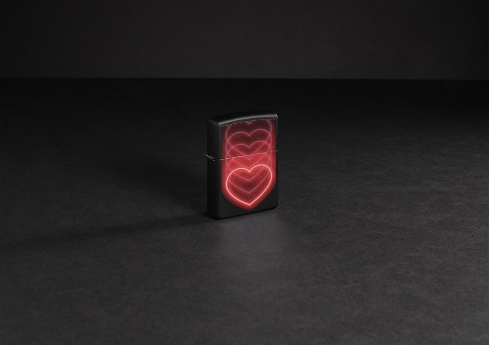 Žiebtuvėlis Zippo 48593 Hearts Design, juodas kaina ir informacija | Žiebtuvėliai ir priedai | pigu.lt