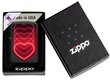 Žiebtuvėlis Zippo 48593 Hearts Design, juodas kaina ir informacija | Žiebtuvėliai ir priedai | pigu.lt