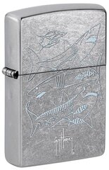 Žiebtuvėlis Zippo 48595 Guy Harvey, sidabrinis kaina ir informacija | Žiebtuvėliai ir priedai | pigu.lt