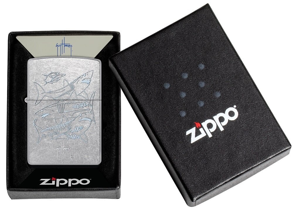 Žiebtuvėlis Zippo 48595 Guy Harvey, sidabrinis kaina ir informacija | Žiebtuvėliai ir priedai | pigu.lt