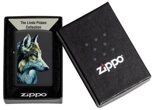 Žiebtuvėlis Zippo 48598 Linda Picken Wolf Head, juodas kaina ir informacija | Žiebtuvėliai ir priedai | pigu.lt