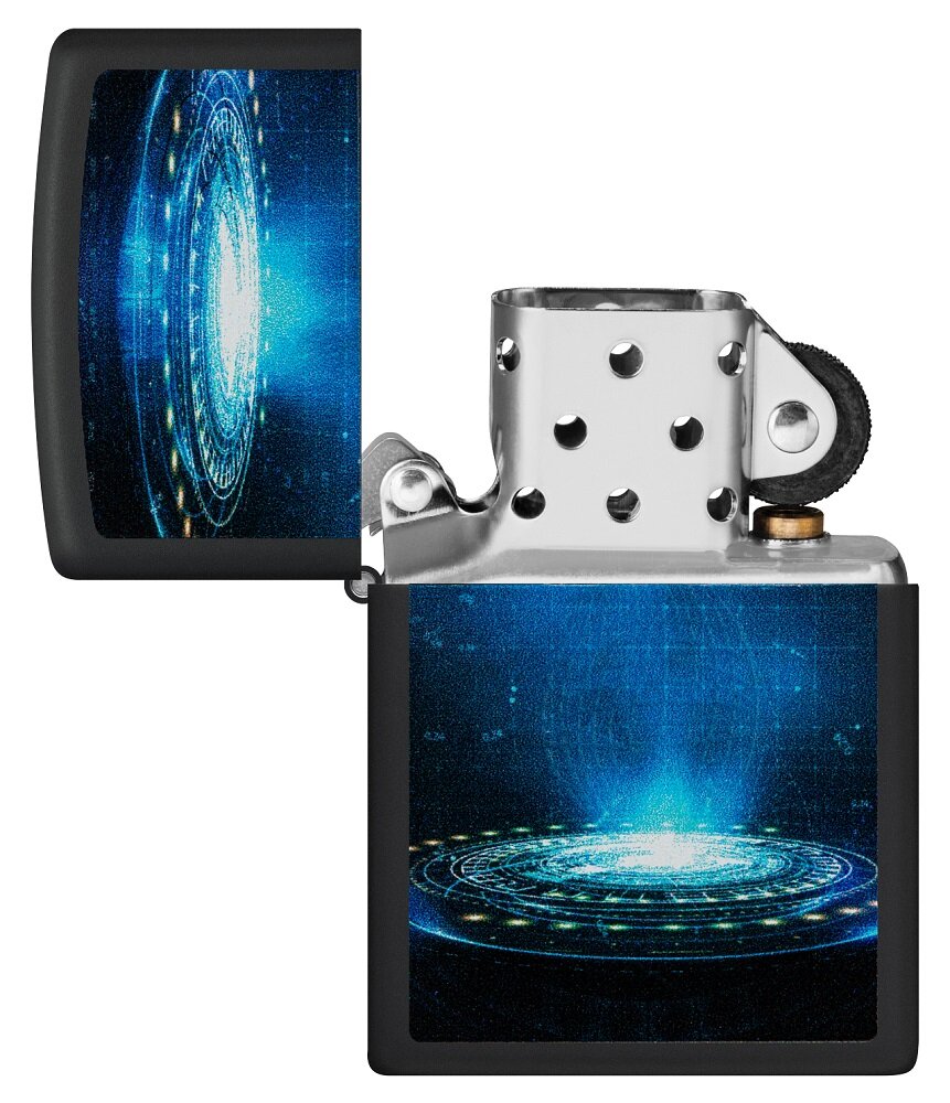 Žiebtuvėlis Zippo Zippo Lighter 48514 UFO Flame Design, juodas kaina ir informacija | Žiebtuvėliai ir priedai | pigu.lt