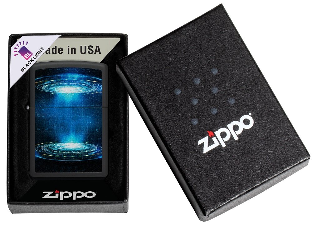 Žiebtuvėlis Zippo Zippo Lighter 48514 UFO Flame Design, juodas kaina ir informacija | Žiebtuvėliai ir priedai | pigu.lt