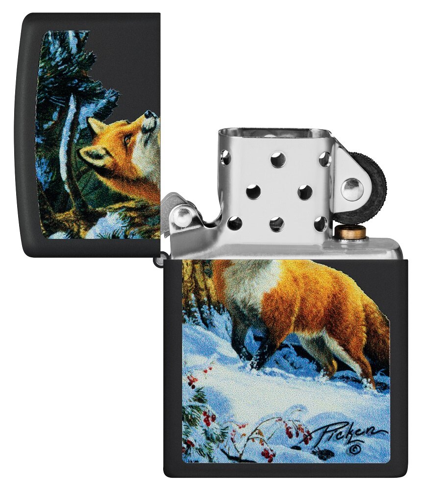 Žiebtuvėlis Zippo 48596 Linda Picken Fox in Snow, įvairių spalvų kaina ir informacija | Žiebtuvėliai ir priedai | pigu.lt