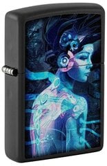 Žiebtuvėlis Zippo 48517 Cyber Woman Design, juodas kaina ir informacija | Žiebtuvėliai ir priedai | pigu.lt