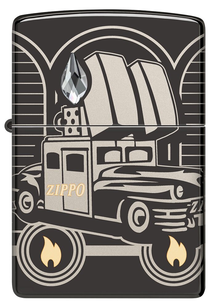 Žiebtuvėlis Zippo 48693 Armor® Zippo Car 75 Design Collectible of the Year, pilkas kaina ir informacija | Žiebtuvėliai ir priedai | pigu.lt