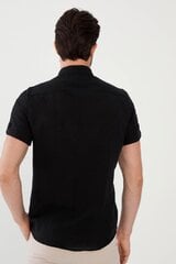Льняная рубашка MCL 32491SIYAH-M цена и информация | Мужские рубашки | pigu.lt