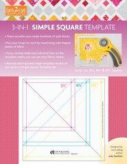 fast2cut 3-in-1 Simple Square Template: Easily Cut 3 1/2 , 4 1/2 & 5 1/2 Squares цена и информация | Книги о питании и здоровом образе жизни | pigu.lt