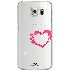 Apsauginė nugarėlė White diamonds Lipstick Heart, skirta Samsung Galaxy S6 telefonui, skaidri kaina ir informacija | Telefono dėklai | pigu.lt