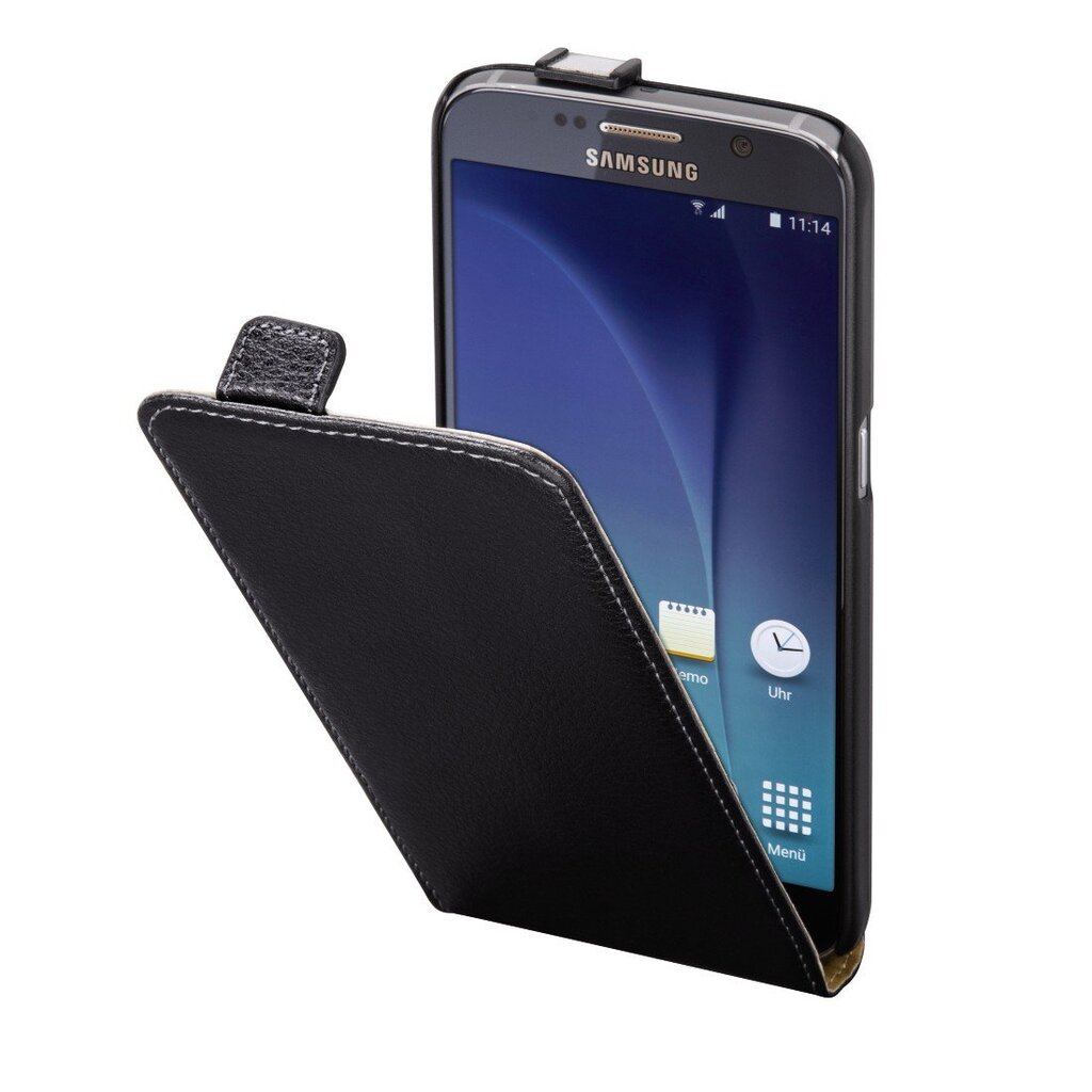 Hama Smart Case dėklas, skirtas Samsung Galaxy S6 išmaniajam telefonui, juodas kaina ir informacija | Telefono dėklai | pigu.lt
