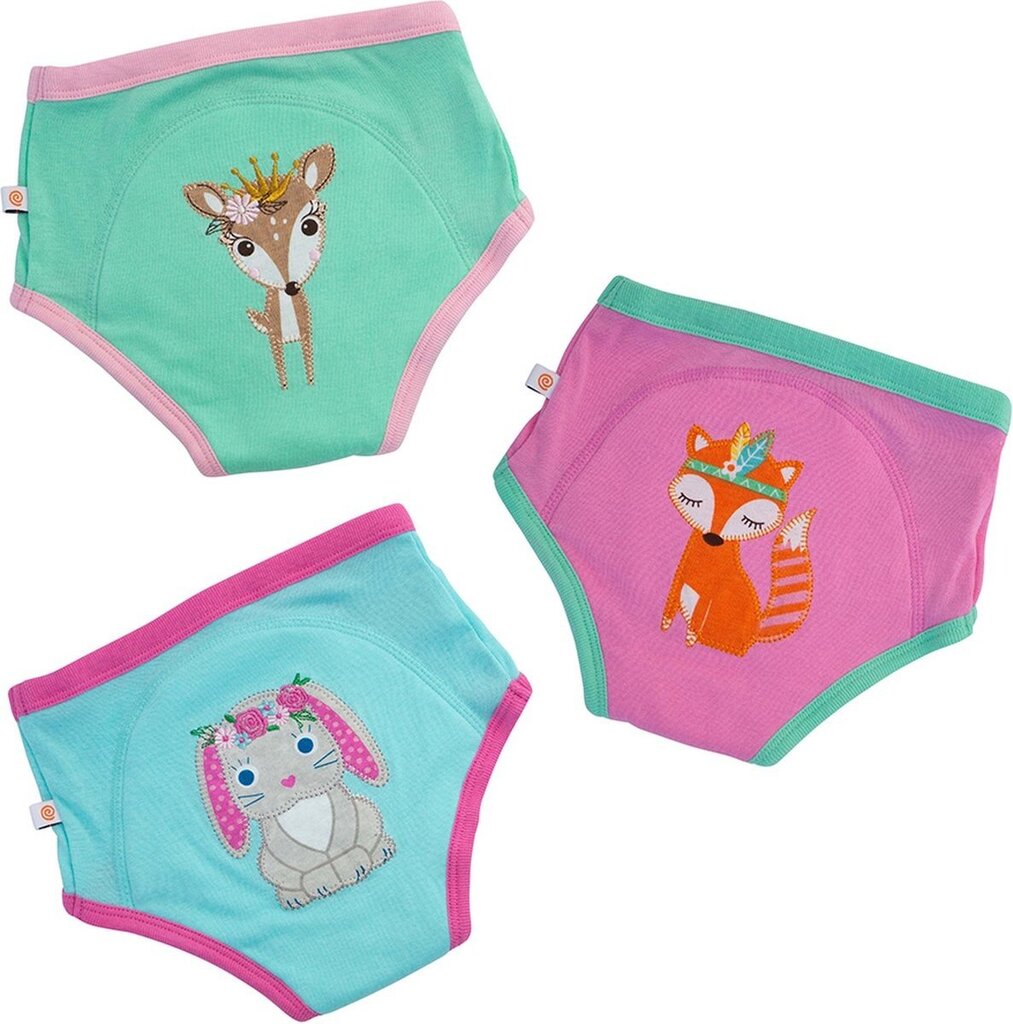 Atprastukės Zoocchini Woodland Princesses, 2-3 m, 3vnt kaina ir informacija | Sauskelnės | pigu.lt