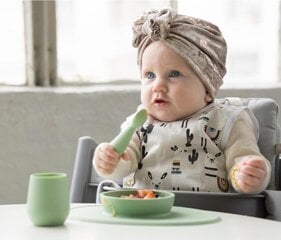 Silikonių indų rinkinys Ezpz, žalias kaina ir informacija | Kūdikių indai, indeliai pienui ir įrankiai | pigu.lt