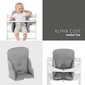 Maitinimo kėdutės pagalvėlė Hauck Alpha Cosy Comfort, Stretch Grey kaina ir informacija | Maitinimo kėdutės | pigu.lt