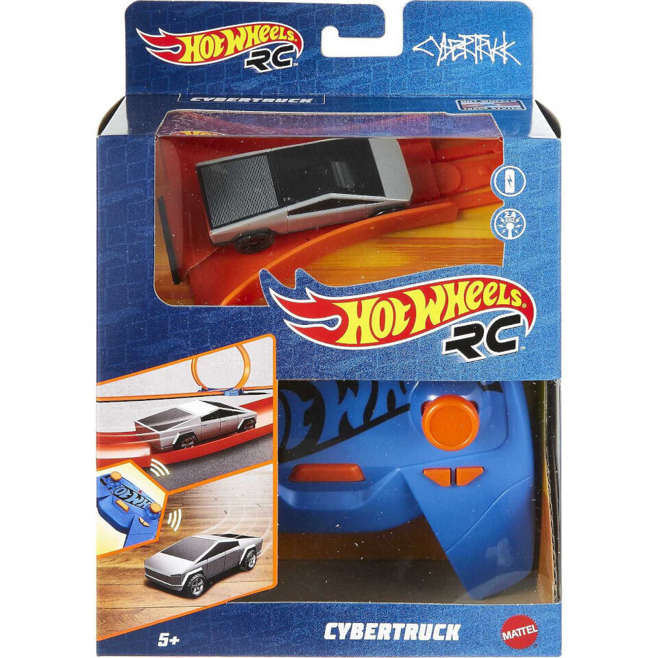 Radijo bangomis valdomas mažas automobilis Hot Wheels Tesla Cybertruck 1:64 kaina ir informacija | Žaislai berniukams | pigu.lt