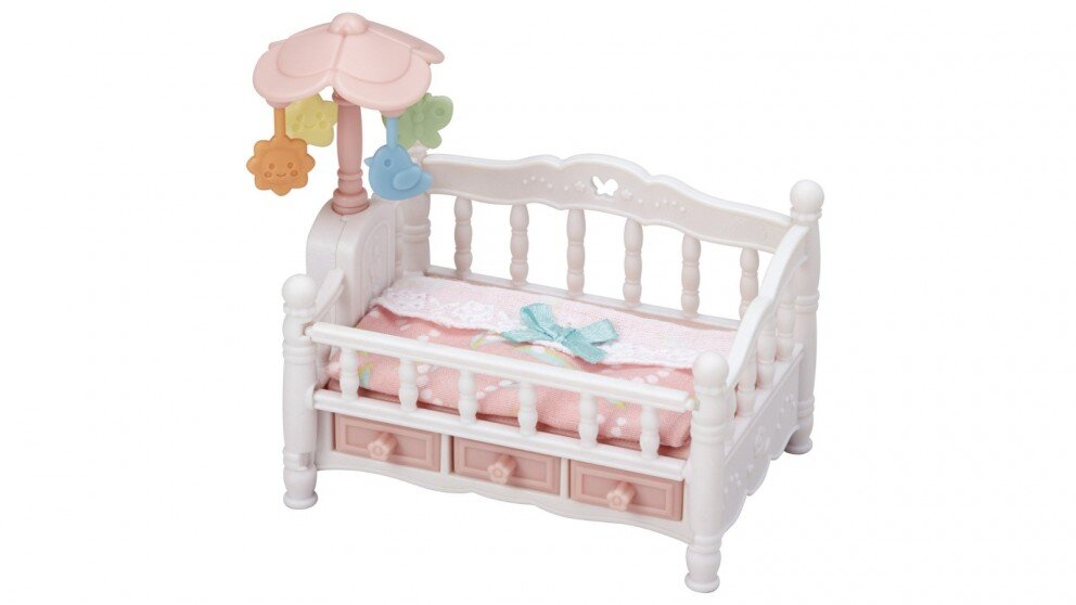 Lėlių kūdikių lovytė su priedais Sylvanian Families цена и информация | Žaislai mergaitėms | pigu.lt