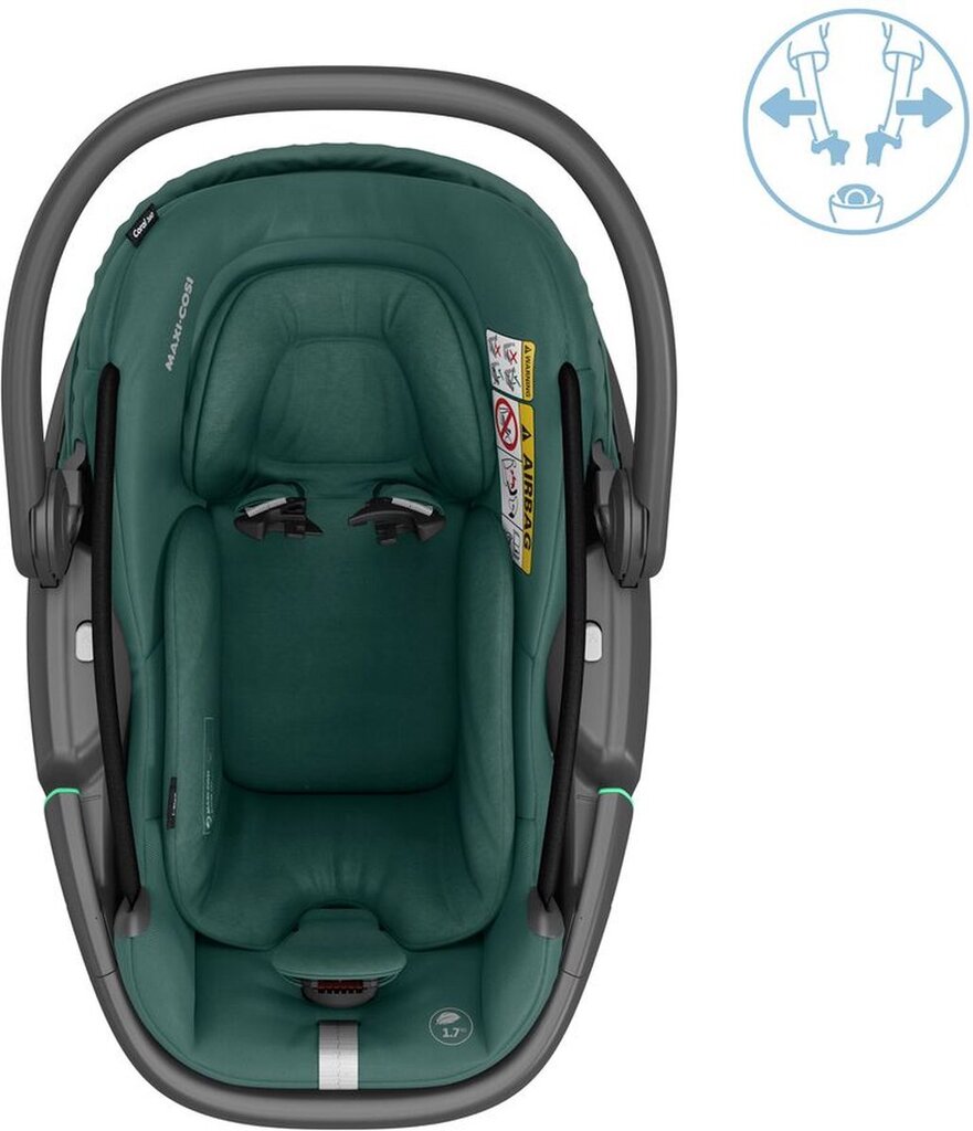 Maxi-Cosi automobilinė kėdutė Coral 360 I-Size BS 0-13 kg, essential green kaina ir informacija | Autokėdutės | pigu.lt