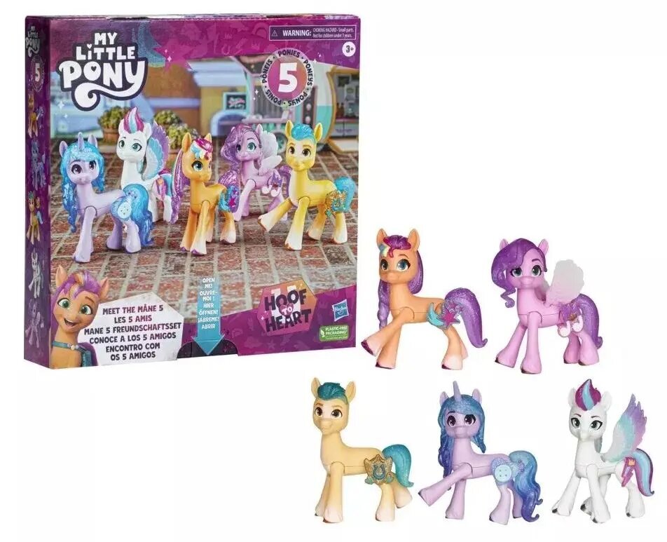 Figūrėlės Hasbro My Little Pony, 5 vnt. kaina ir informacija | Žaislai mergaitėms | pigu.lt