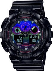Laikrodis moterims Casio G-Shock GA-100RGB-1AER kaina ir informacija | Moteriški laikrodžiai | pigu.lt