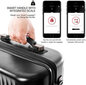 Vidutinis lagaminas Heys Smart Luggage, M, juodas kaina ir informacija | Lagaminai, kelioniniai krepšiai | pigu.lt