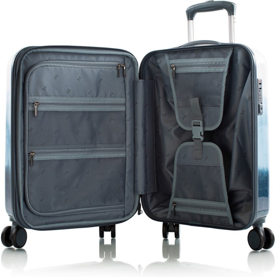 Mažas lagaminas Heys Tie-Dye Blue Fashion Spinner, mėlynas/baltas kaina ir informacija | Lagaminai, kelioniniai krepšiai | pigu.lt