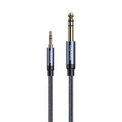 USAMS Adapter audio jack 3,5mm - 6,35mm 1.2m czarny|black SJ539YP01 (US-SJ539) цена и информация | Кабели для телефонов | pigu.lt
