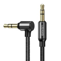 USAMS Kabel audio pleciony jack 3.5mm - 3,5mm 1,2m czarny|black SJ557YP01 (US-SJ557) цена и информация | Кабели для телефонов | pigu.lt