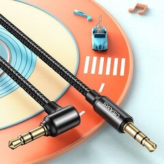 USAMS Kabel audio pleciony jack 3.5mm - 3,5mm 1,2m czarny|black SJ557YP01 (US-SJ557) цена и информация | Кабели для телефонов | pigu.lt