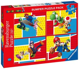 Ravensburger Puzzle Super Mario 4x100p 5195 цена и информация | Пазлы | pigu.lt