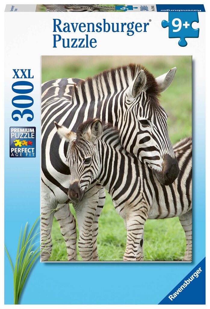 Dėlionė su zebrais Ravensburger Zebra Love, 300 d. kaina ir informacija | Dėlionės (puzzle) | pigu.lt