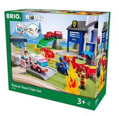 Brio Rescue Team Set Set 63602500 цена и информация | Конструкторы и кубики | pigu.lt