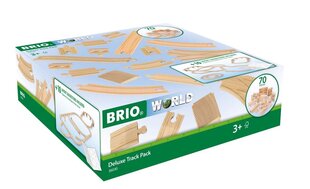 Medinis traukinio bėgio rinkinys Brio Deluxe Track Pack 63603000 kaina ir informacija | Žaislai berniukams | pigu.lt