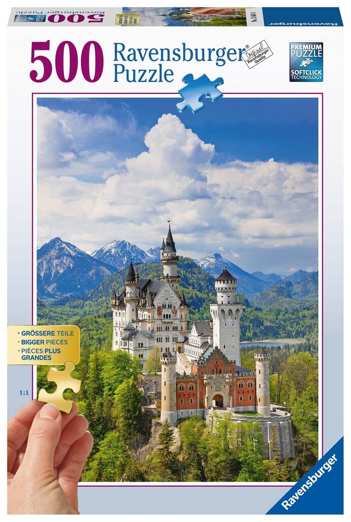 Dėlionė pilis Ravensburger 13681, 500 d. kaina ir informacija | Dėlionės (puzzle) | pigu.lt