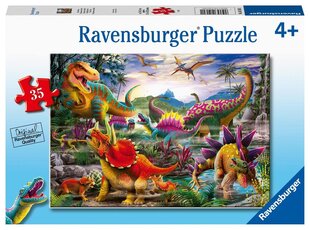 Dėlionė dinozaurai Ravensburger T-Rex Terror, 35 d. kaina ir informacija | Dėlionės (puzzle) | pigu.lt