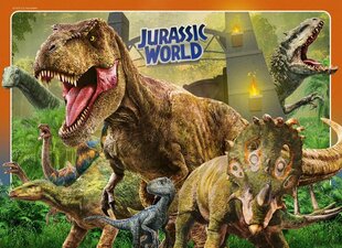 Dėlionė Ravensburger Jurassic World Bufper, 5619, 4x100 d. kaina ir informacija | Dėlionės (puzzle) | pigu.lt