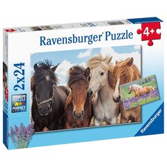Dėlionių rinkinys žirgai Ravensburger 5148, 2 vnt., 48 d. цена и информация | Пазлы | pigu.lt