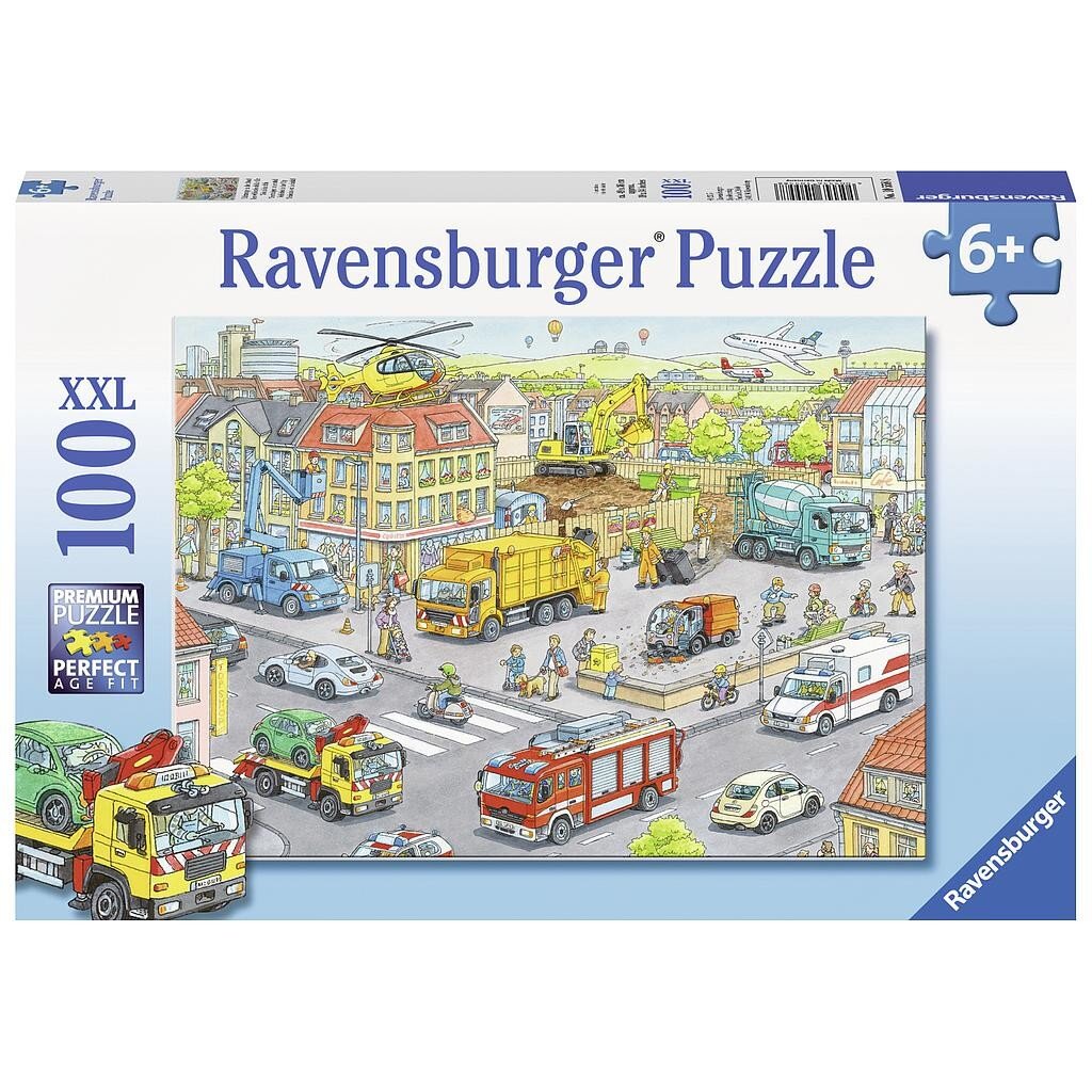 Dėlionė miesto mašinos Ravensburger 10558, 100 d. kaina ir informacija | Dėlionės (puzzle) | pigu.lt