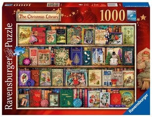 Ravensburger Puzzle Рождественская библиотека 1000p 19801 цена и информация | Пазлы | pigu.lt